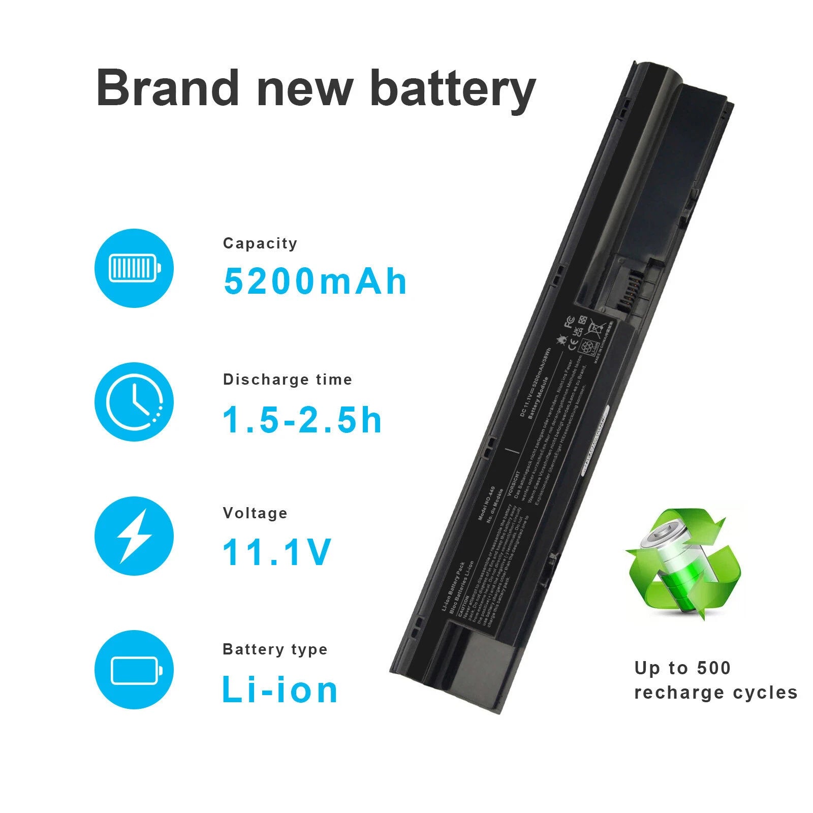 FP06 FP09 Battery for HP ProBook 440 445 450 455 470 G0 G1 Series 3ICR19/65-3