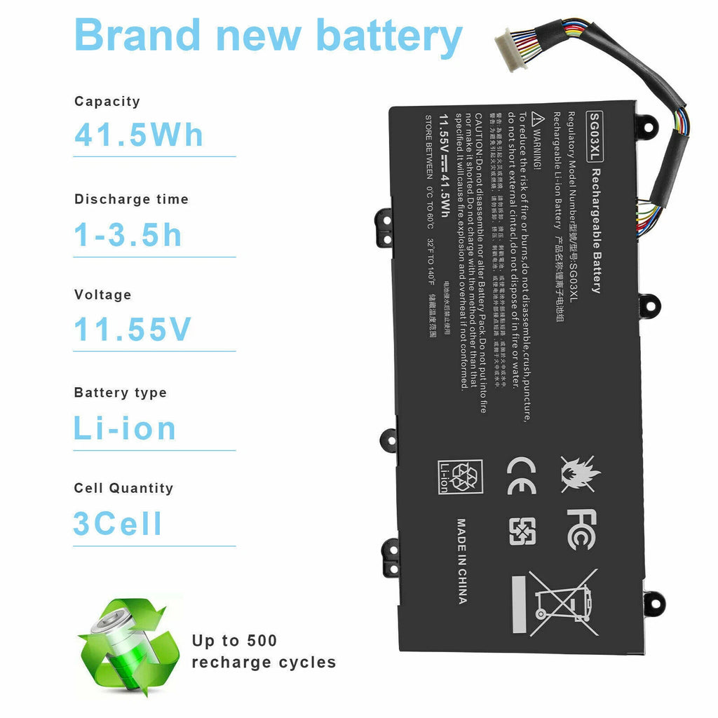SG03XL Battery for HP Envy M7 M7-u009dx M7-u109dx 17-u163cl 17t-U100 849048-421