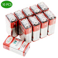 10 PCS 9V 6F22 9 Volts Heavy Duty Battery Zinc Carbon 0% Mercury Free Shipping