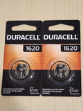 2 Pack DURACELL CR1620 ECR1620 3V Coin Cell Lithium Battery Exp. 2034