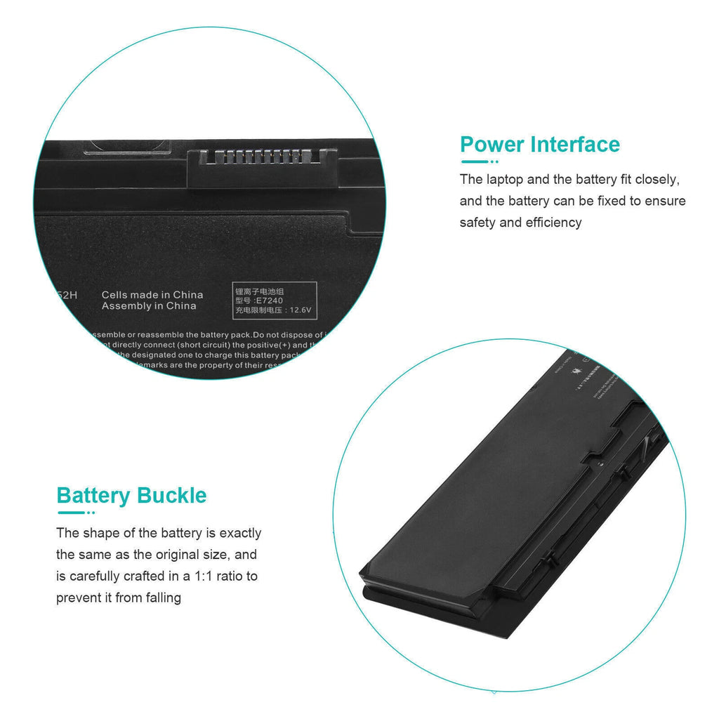 E7240 Battery for Dell Latitude E7250 VFV59 F3G33 451-BBFW 451-BBFX WD52H 45Wh
