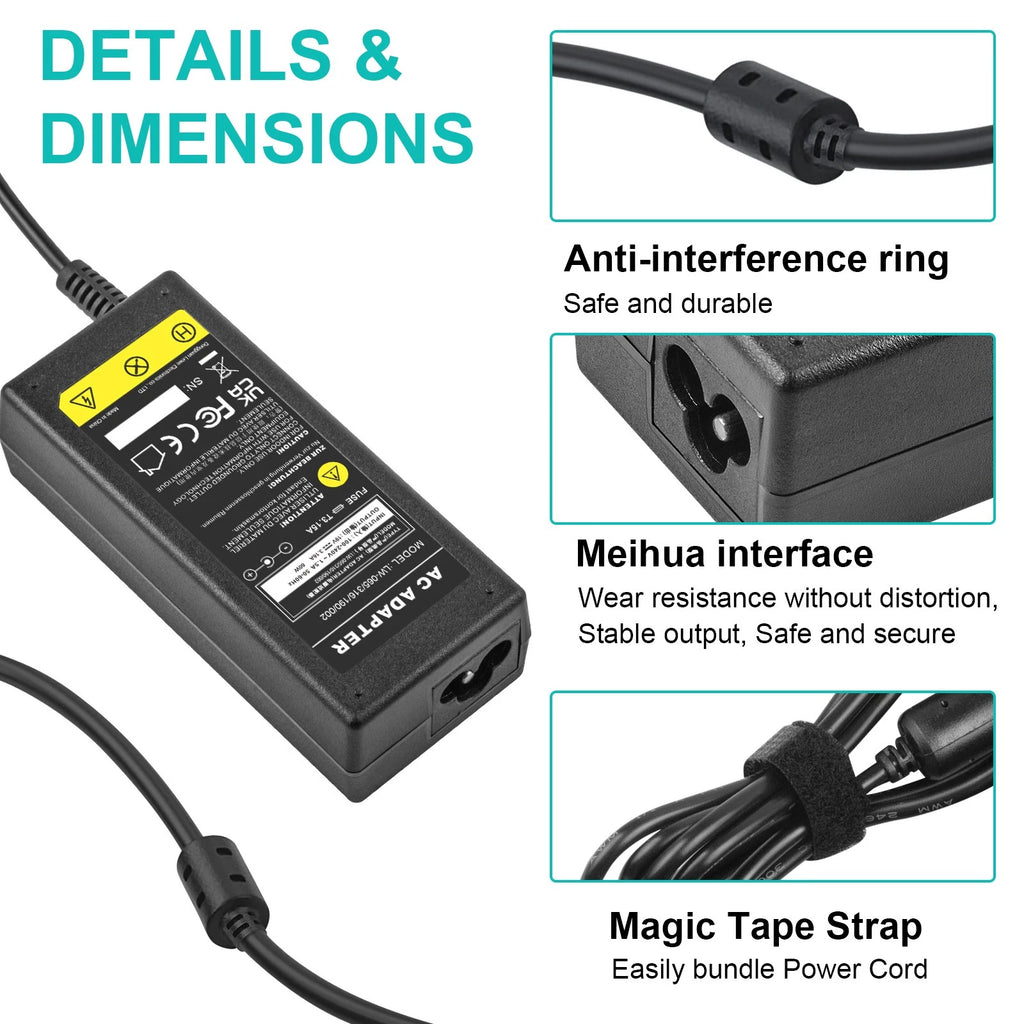19V Adapter Charger For Samsung UN32J5205AF UN32J525DAF UE32J4000 UE32J4500A TV