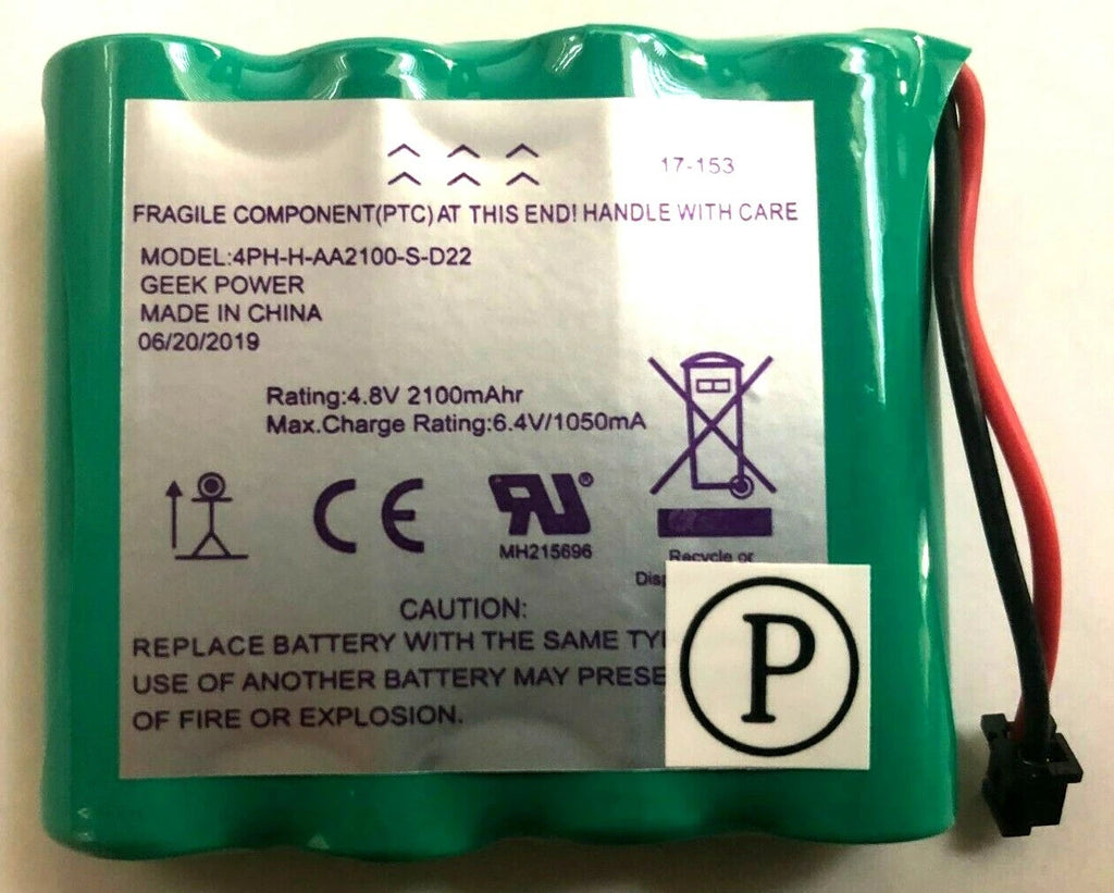Brand New DSC 4PH-H-AA2100-S-D22 Back Up Battery DSC WTK5504 Keypad 06/19