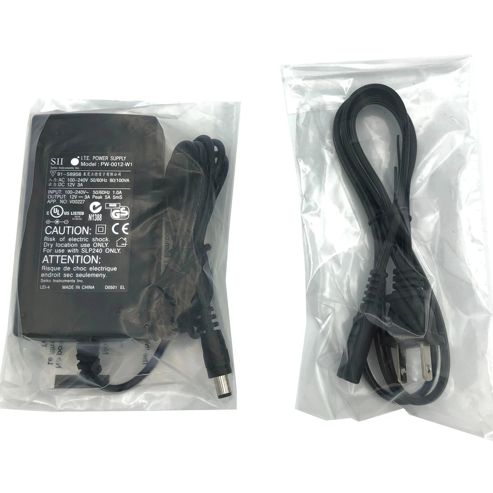 NEW Genuine Seiko SII PW-0012-W1 AC Adapter 36W 12V 3A Power Supply 6.5x3.0 mm