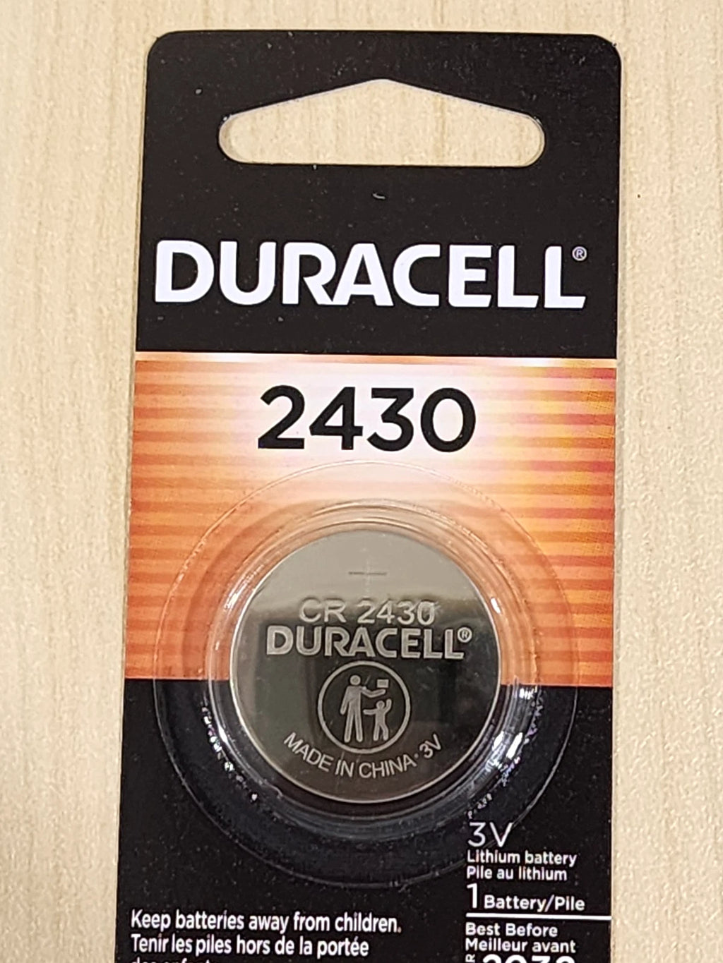 2 Packs DURACELL CR2430 ECR2430 3V Coin Cell Lithium Battery EXP. 03/2032