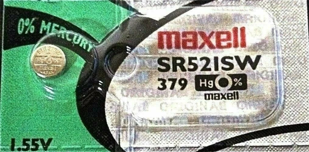 2 Maxell 379 SR521SW SR521 V379 SILVER OXIDE battery