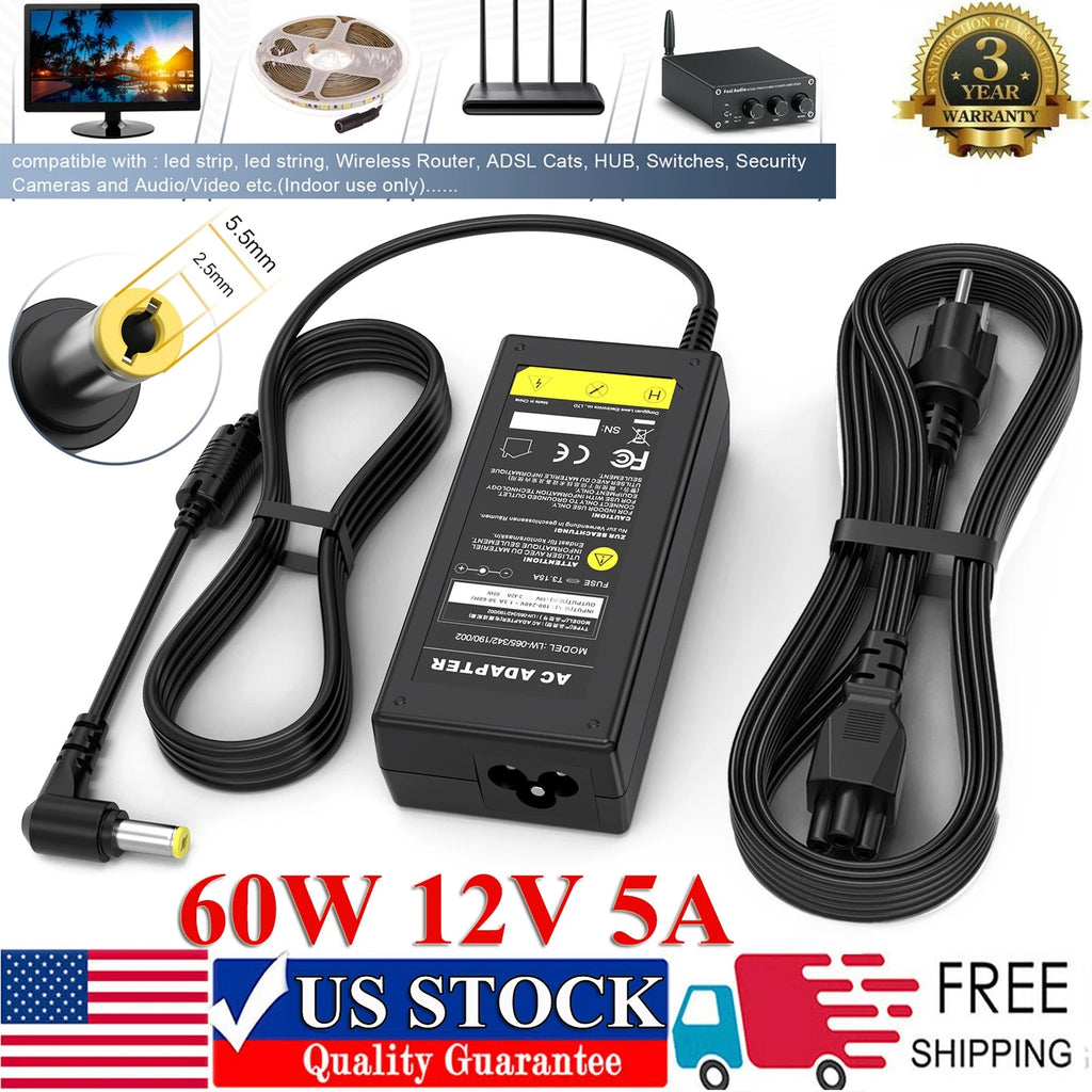 100% New For iMAX Charger EC6 B5 B6 Power Supply Adapter AC/ DC 12V 5A 5.5*2.5mm