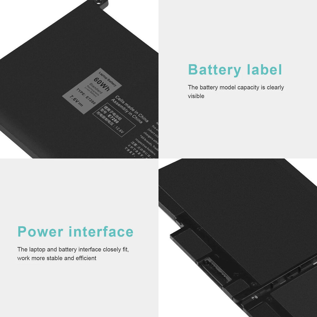 ?Lot 10 F3YGT Battery For Dell Latitude 12 13 14 E7280 E7480 7480 7490 7380 7390