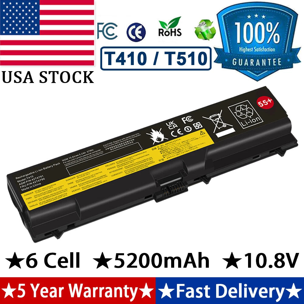 Battery for Lenovo Thinkpad E420 E425 T410 T420 T510 T520 W510 W520 SL410 SL510