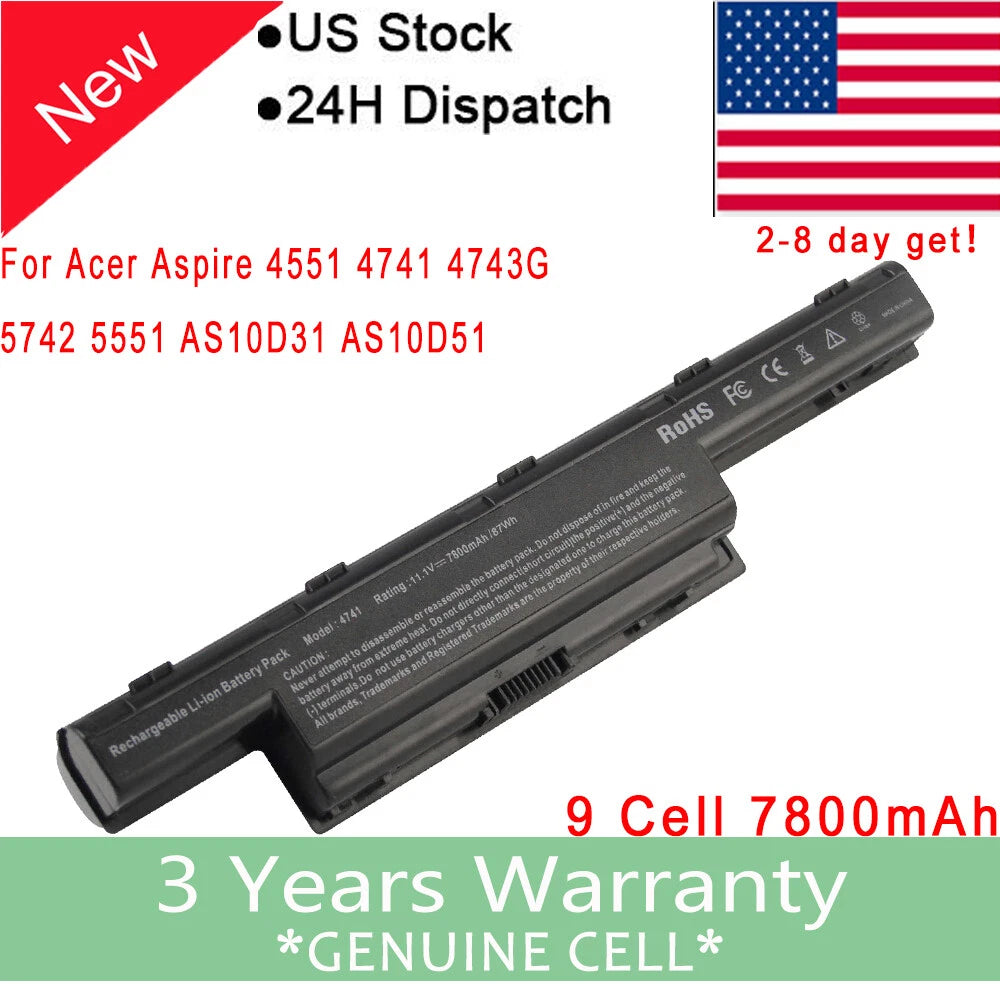 AS10D41 Battery for Acer Aspire 4741 5733Z 5742 5750 7560 7741Z 7750G FCS