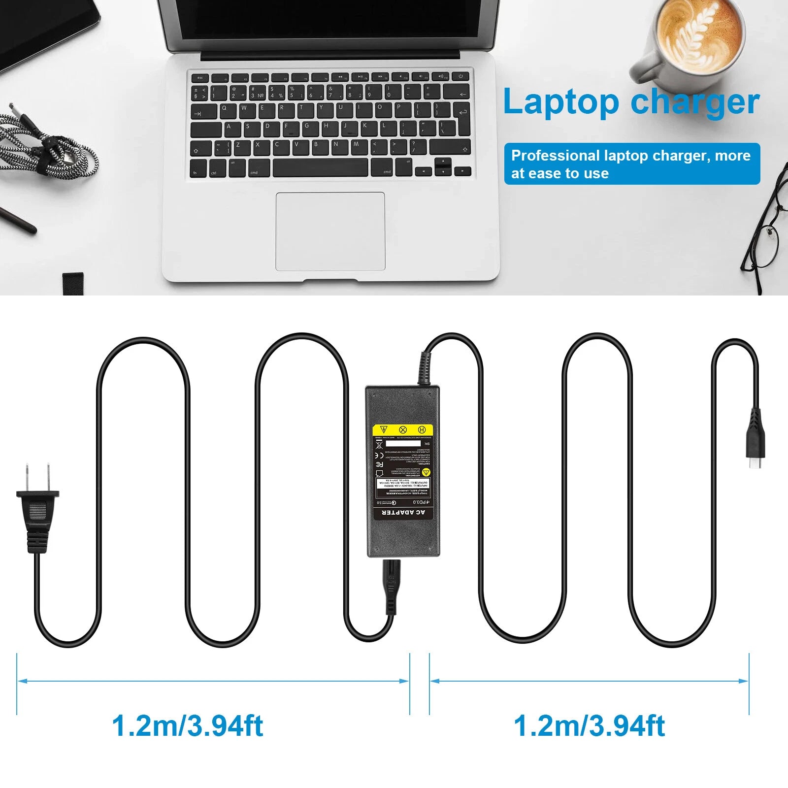 90W USB-C Type-C CAR Power Adapter Laptop Charger For Macbook Lenovo HP Dell