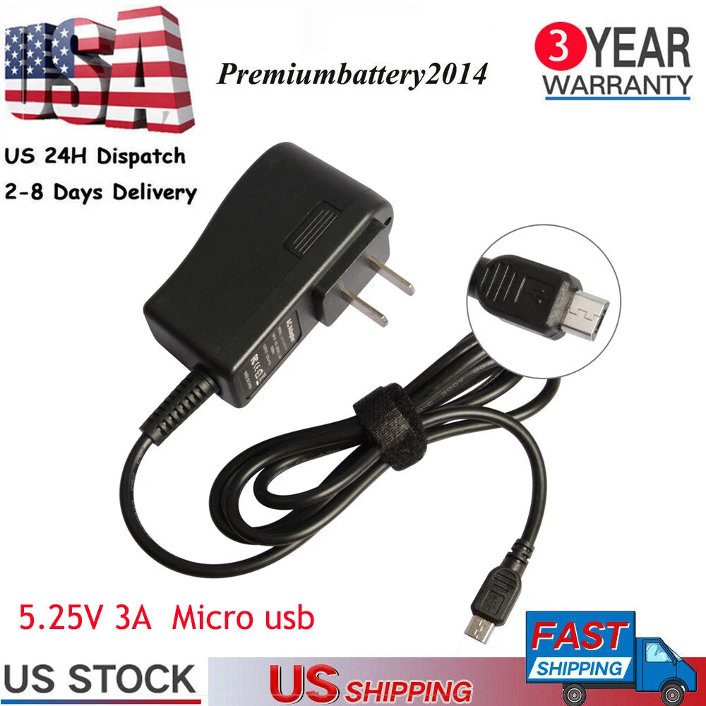Micro USB AC Wall Power Adapter for HP Chromebook 11-1101us F2J07AA#ABA Charger