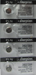 4 Pcs Energizer Button Cell SR41SW SR41W 192 Battery