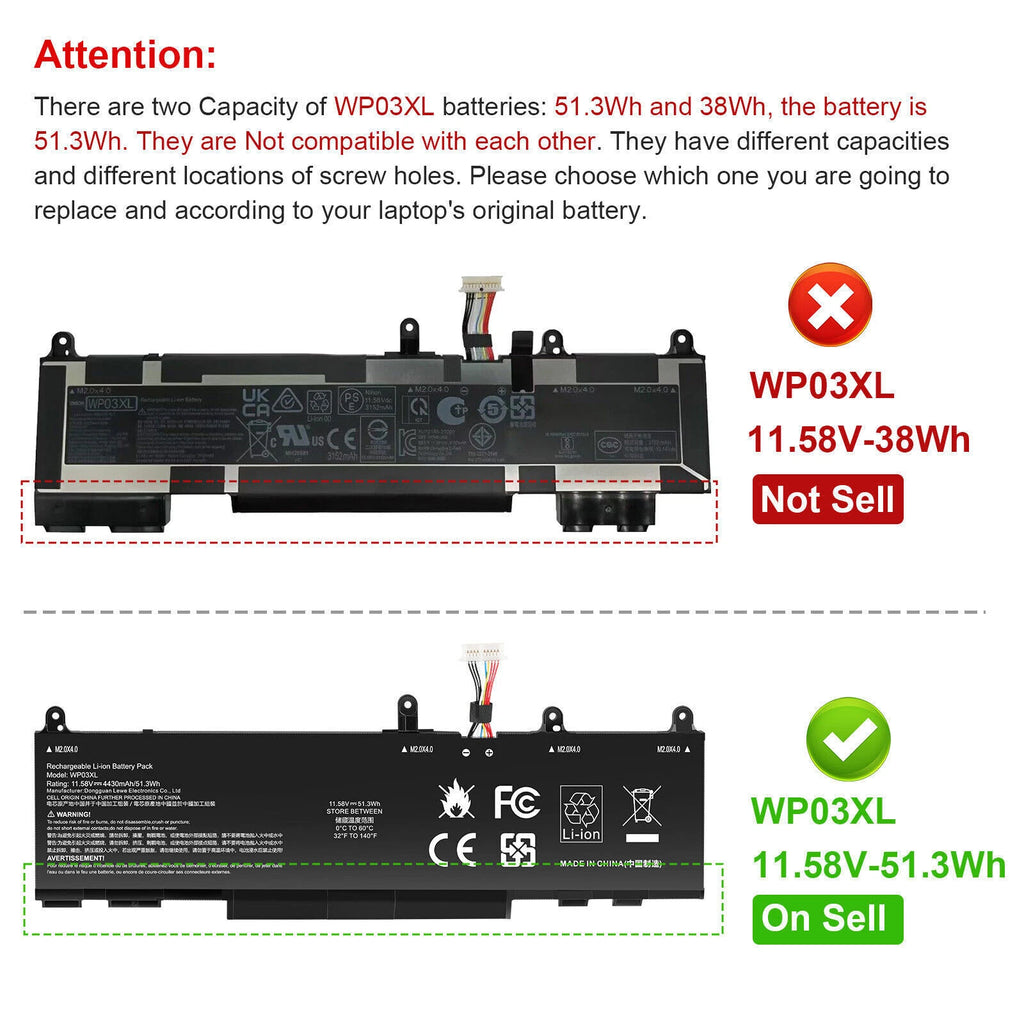 WP03XL Battery For HP EliteBook 830 1040 G9 835 840 845 860 865 G9 G10