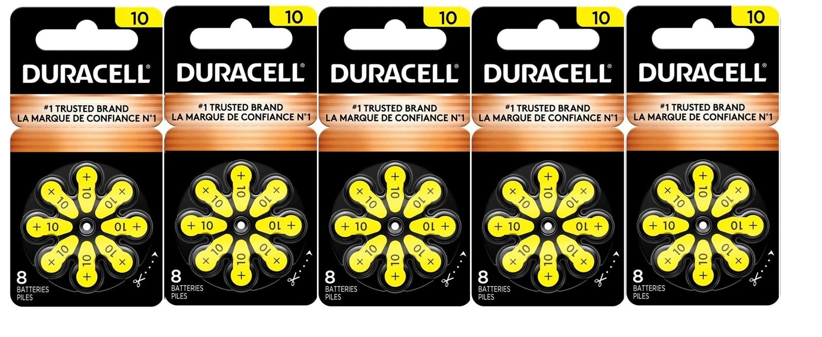 Duracell Activair Mercury Free Hearing Aid Batteries Size 10 (8-160) Exp-2029