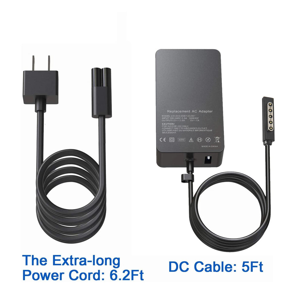 AC Adapter Power Charger Cord for Microsoft Surface 2 1512 1516 1572 7ZR-00001
