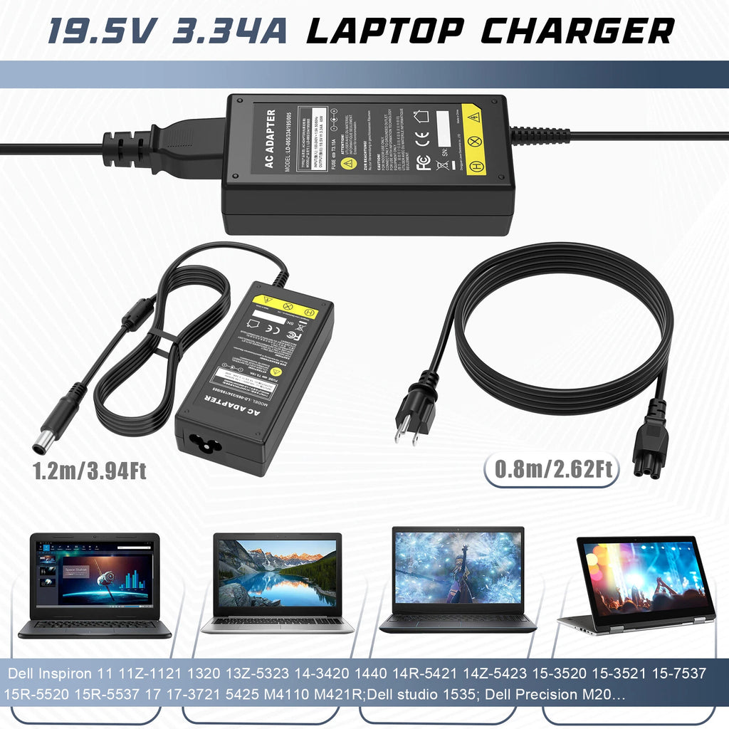 AC Adapter Charger For Dell Latitude E4300 E6400 E6410 E6500 D600 D610 D620 D630