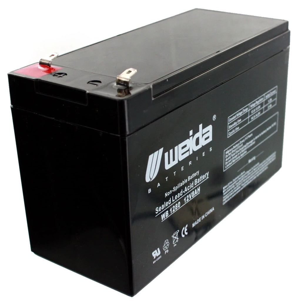 NEW 2pc 12V 8Ah SLA Battery WB1280F1 For UB1280, D5743, PS1280