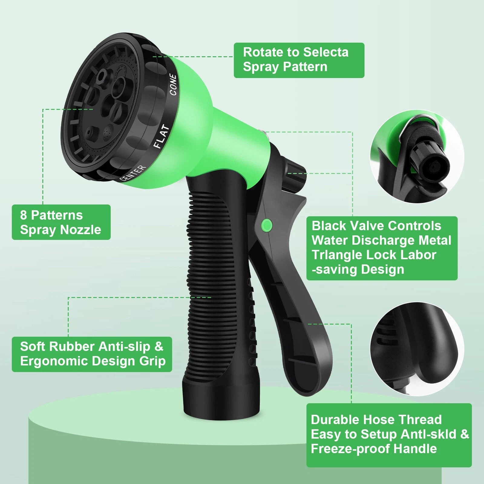 Expanding Expandable Flexible Garden Water Hose w Spray Nozzle 50,75,100,150FT