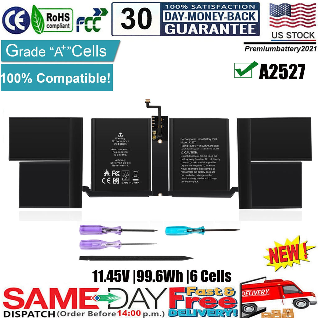 A2527 battery for APPLE MacBook Pro 16" A2485 Late 2021 Version EMC 3651 8693mAh