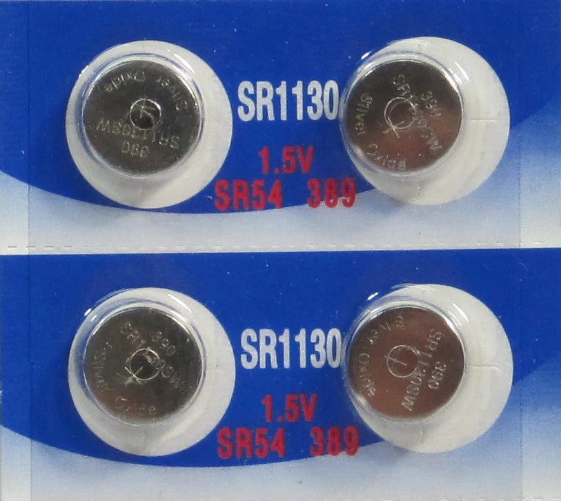 4 Pcs 390 389 SR1130 Silver Oxide Watch Battery Cell Replacement Battery