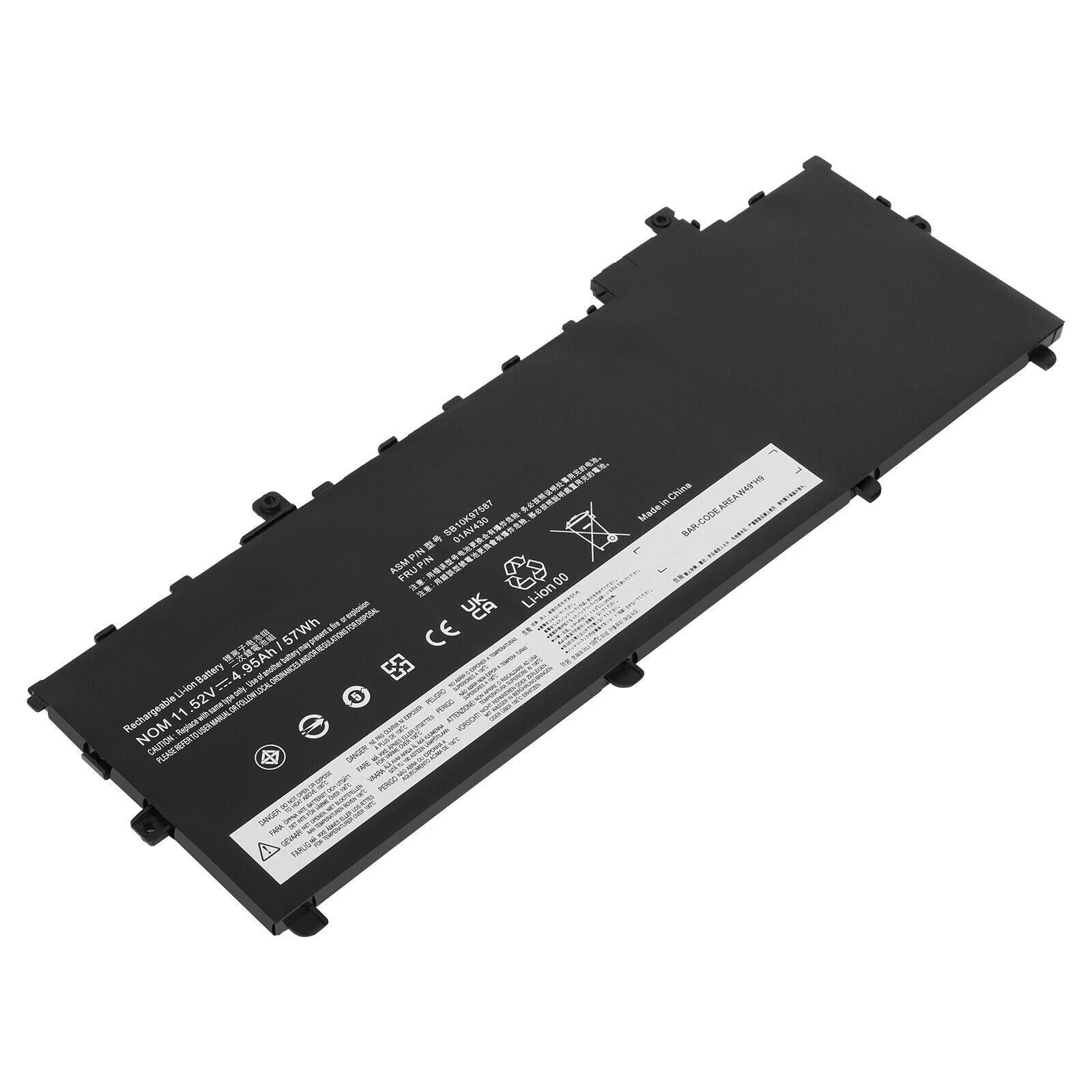 01AV429 01AV431 01AV494 Battery for Thinkpad X1 Carbon 5th 6th Gen 2017 2018 New