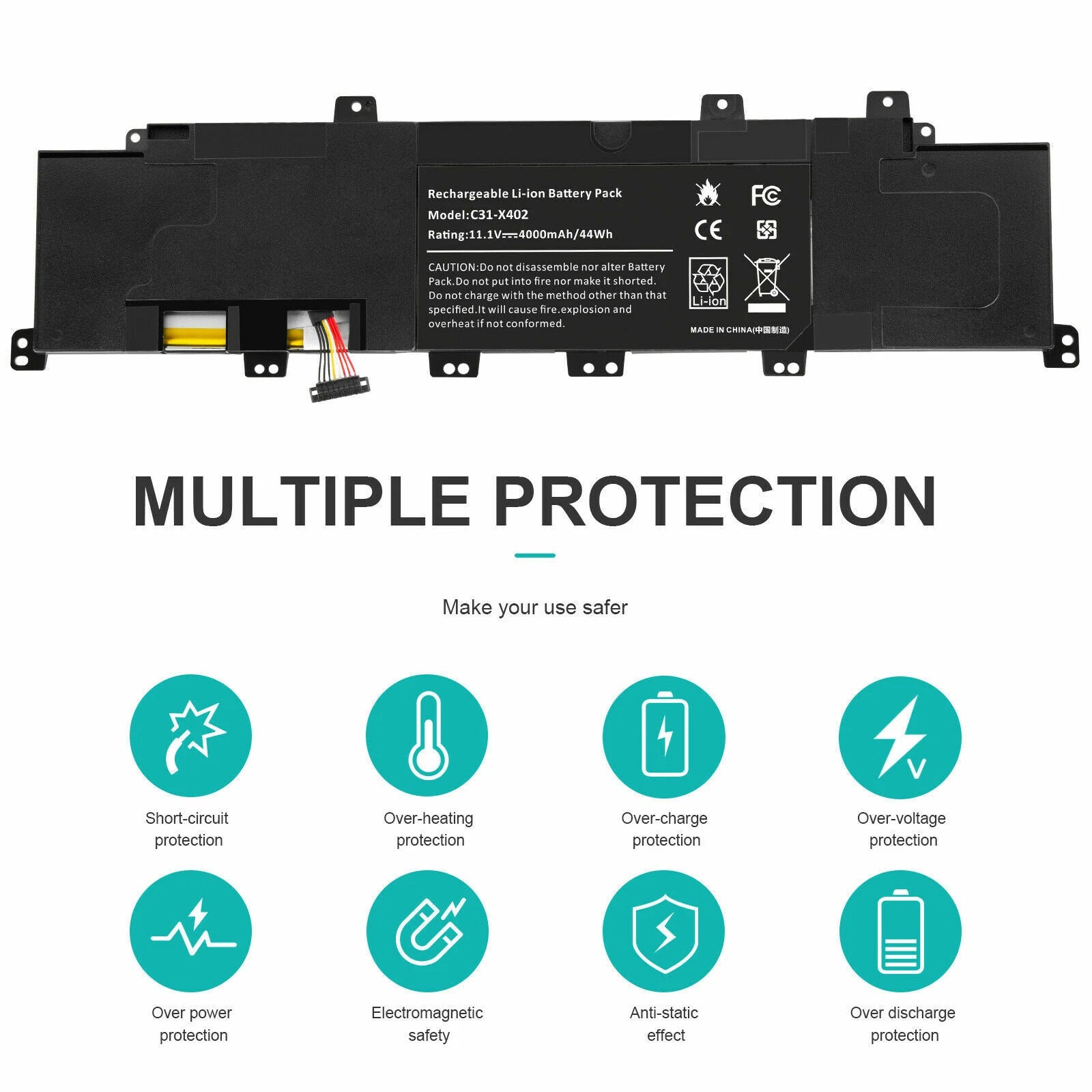 C21-X402 Battery For ASUS VivoBook X402 X402C X402CA S400 S400C S400CA S400E