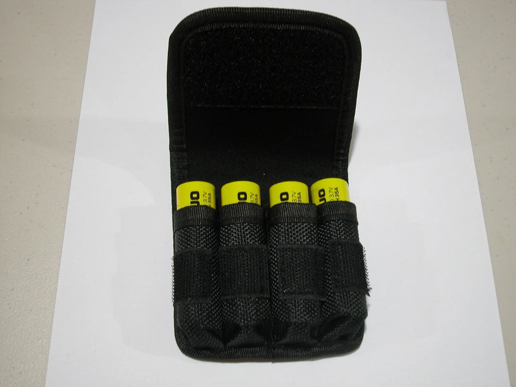 1 Nylon Case Holder Storage For 4 x 18650 Battery belt holster clip hook