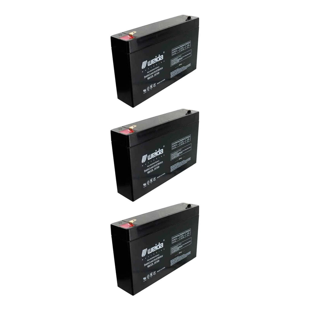 NEW 3PC 6V 7Ah SLA Battery WB670 SLA For UB670, D5734 PS670