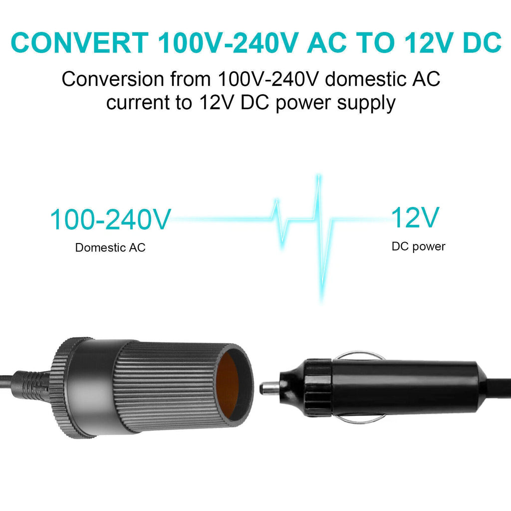 110V AC to DC 12V 5A/10A Car Converter Cigarette Lighter Socket Power Adapter