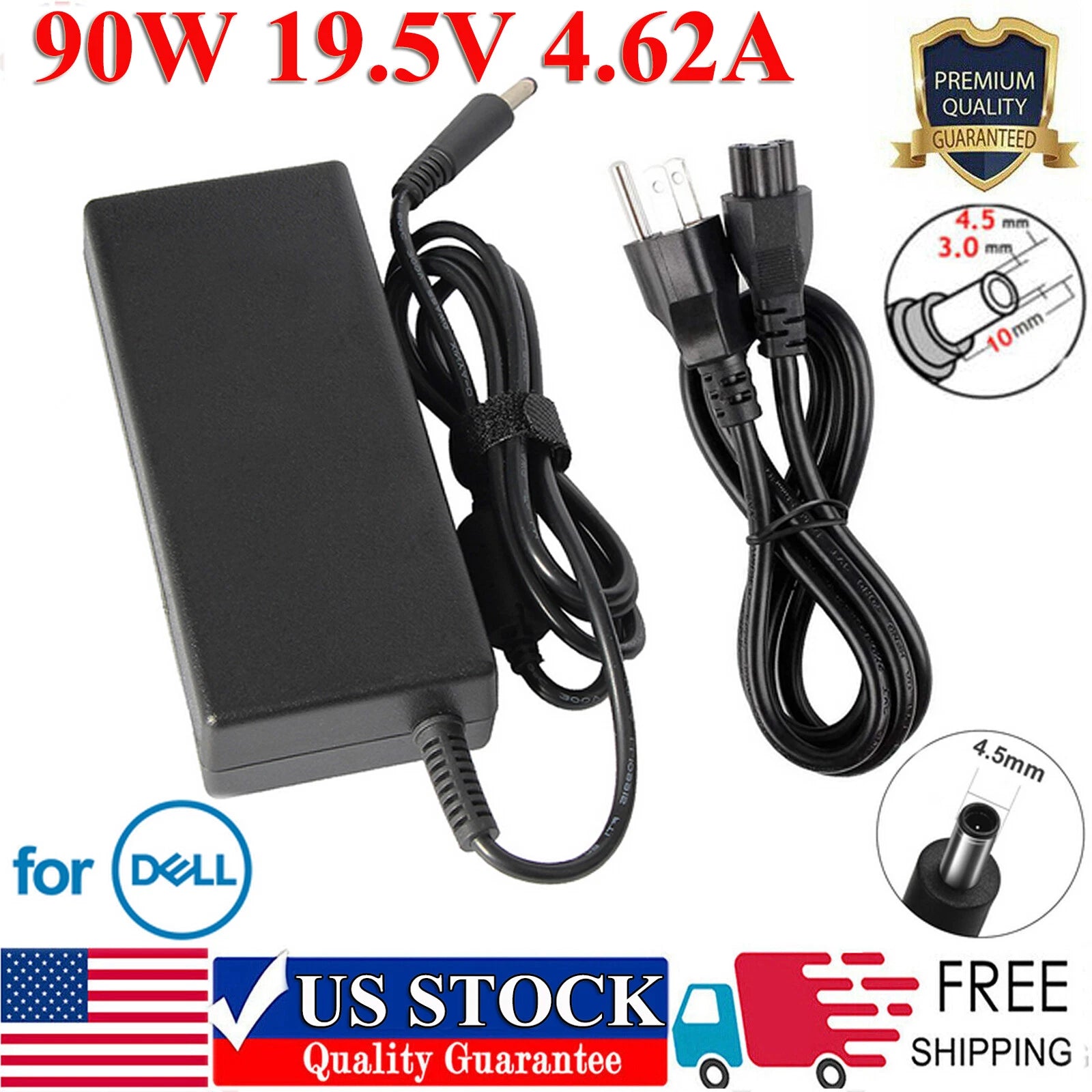 90W AC Adapter Charger For Dell Inspiron 15 3551 3552 3558 3559 5568 5551 5552