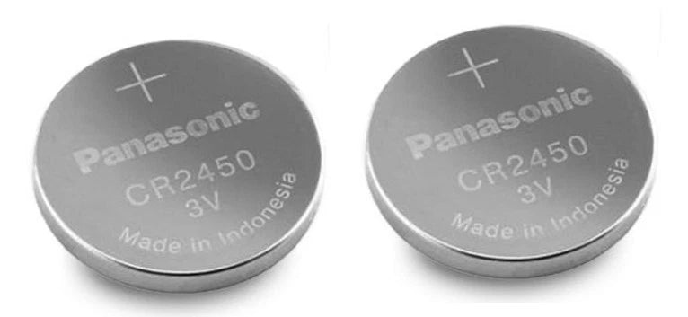 2 x Fresh New Panasonic CR2450 ECR 2450 3v LITHIUM Coin Cell Battery Exp. 2028