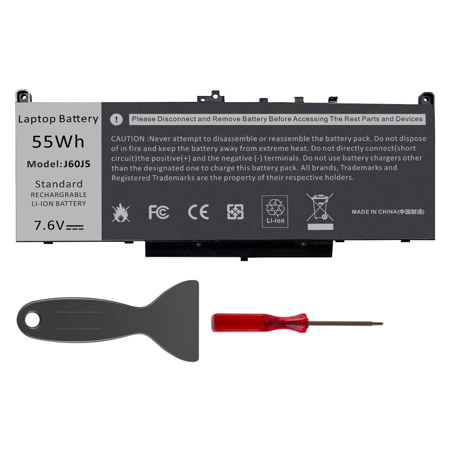 Lot J60J5 Battery For Dell Latitude E7270 E7470 MC34Y 242WD 451-BBSY 7.6V 55Wh