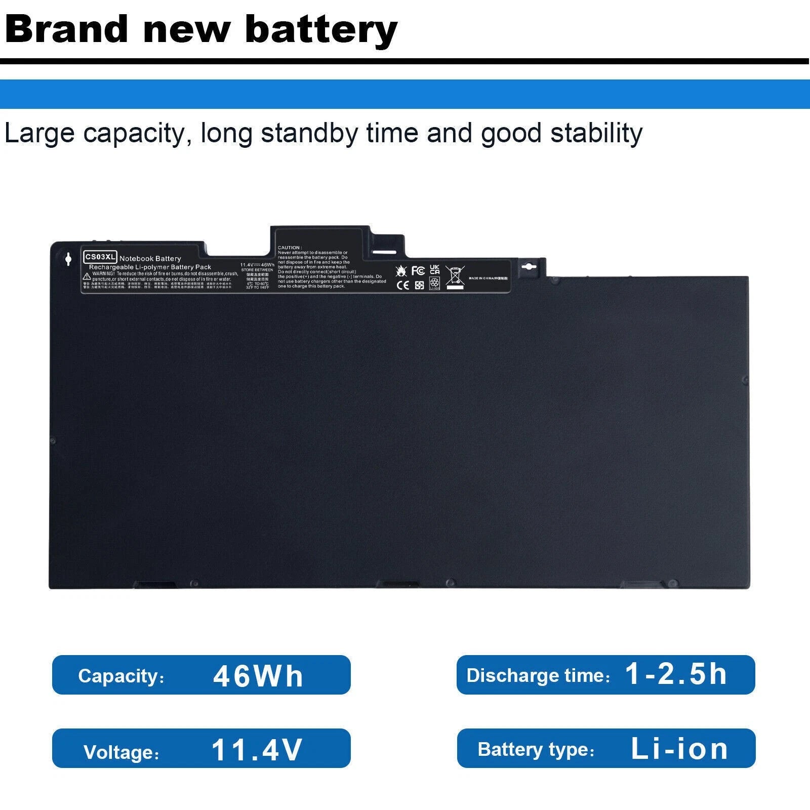 CS03XL Battery for HP Elitebook 745 840 G3 G4 Zbook 15u G3 854108-850 800513-001