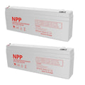 2PC NPP NP12-2.3Ah 12V 2.3Ah General Series Battery