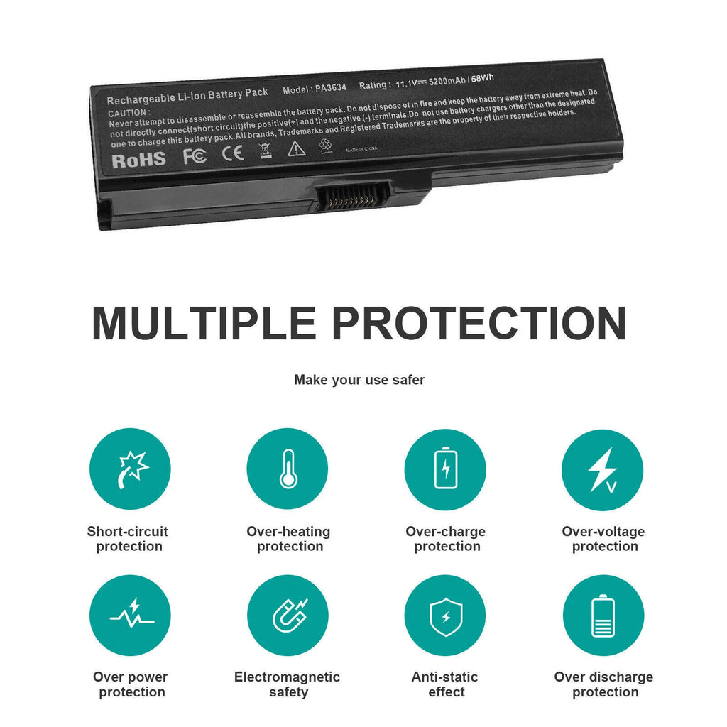 PA3634U-1BRS Battery for Toshiba Satellite A660 L300 L650 L700 PA3634U-1BAS NEW