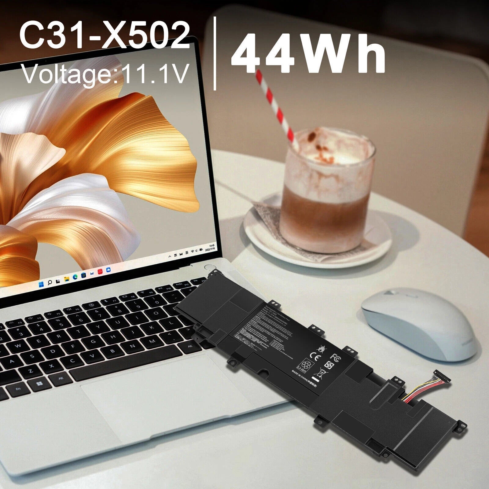 C31-X502 C21-X502 Battery for Asus VivoBook S500C PU500CA V500C V500CA X502CA US