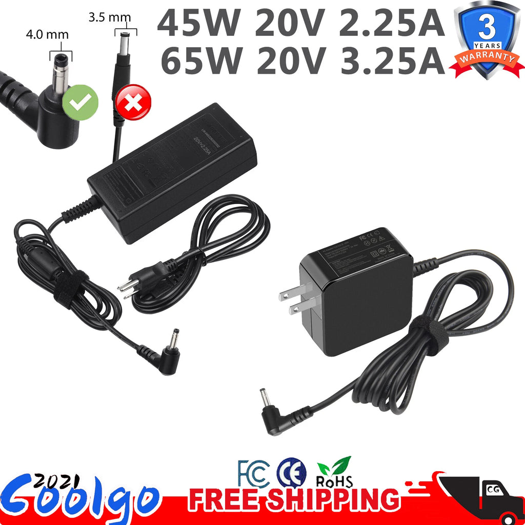 For Lenovo IdeaPad 3 15ALC6 82KU 82KU00A9US Laptop AC Adapter Charger Power Cord