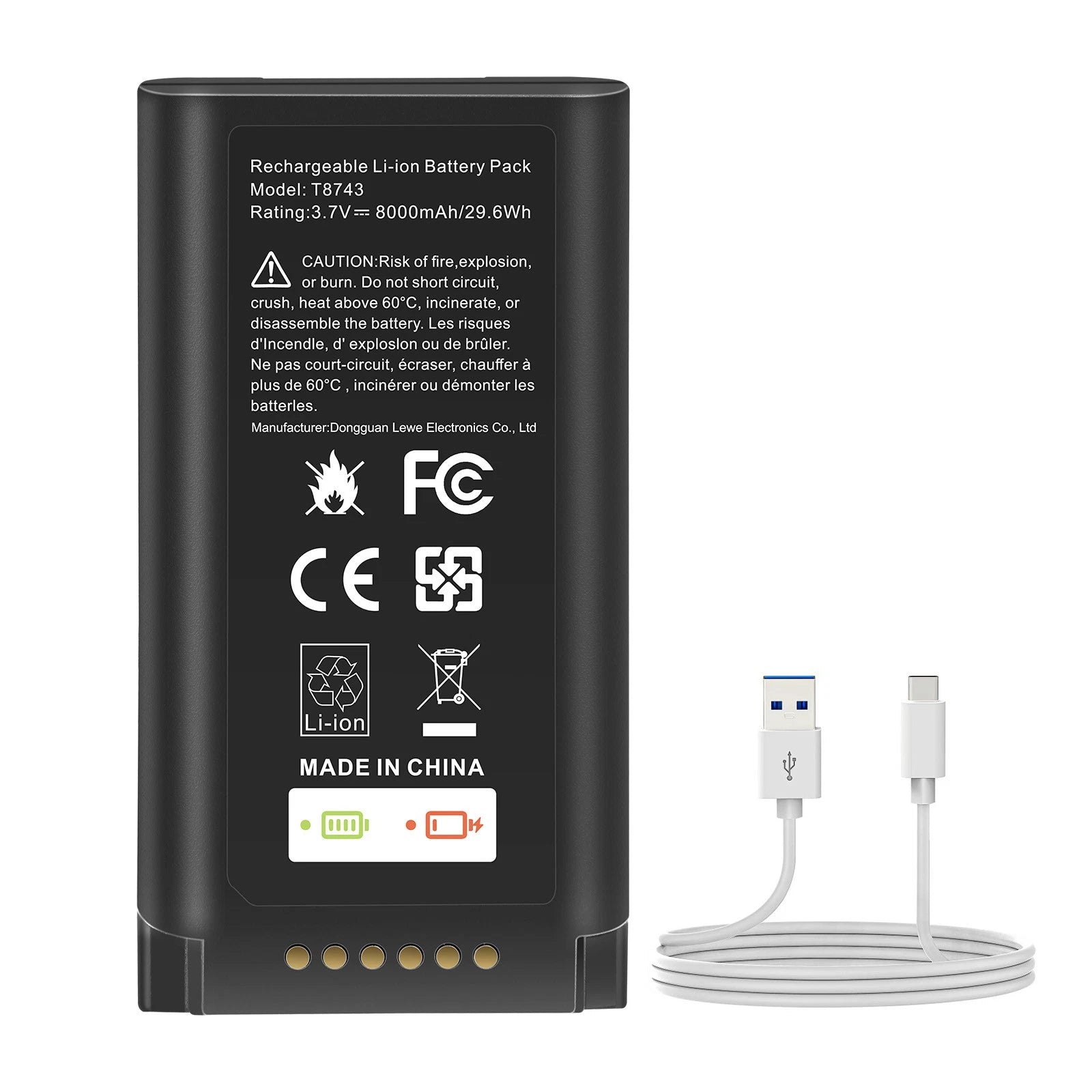 ?Replacement Battery for Eufy Video Doorbell E340/C31 - 8000mAh Li-ion with Fast