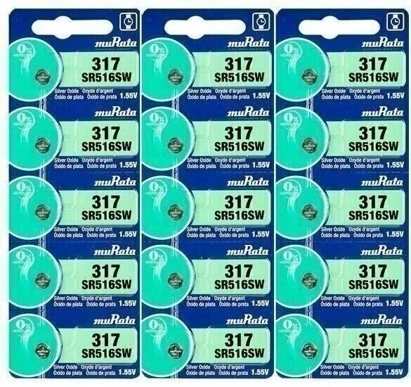 4 Sony 317 Watch and Calculator Batteries