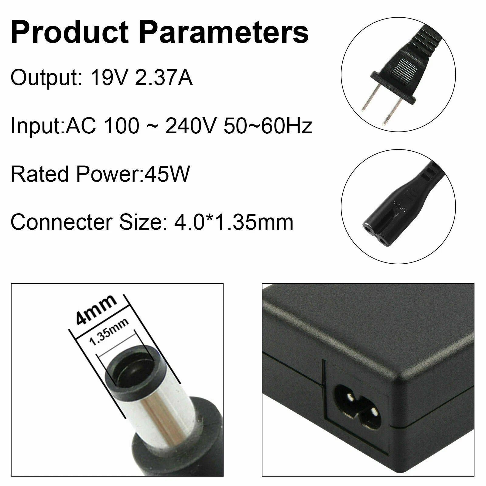 45W 33W Charger Adapter for Asus UX360C X553M Q302 Q302L Q302LA Q302U Q302UA 19V