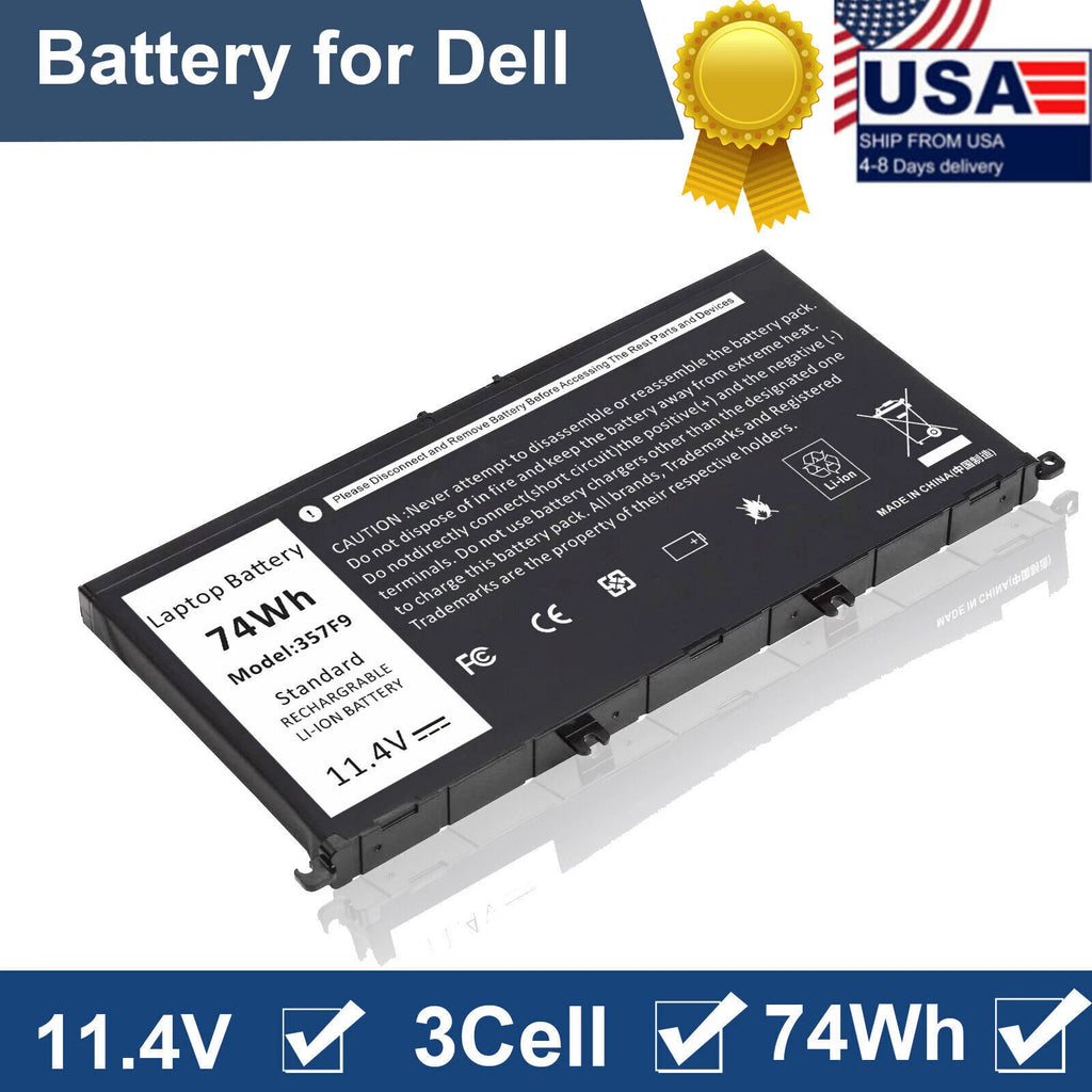 NEW Battery 357F9 For Dell Inspiron 15 5576 5577 7566 7567 7557 7559 Series 74Wh
