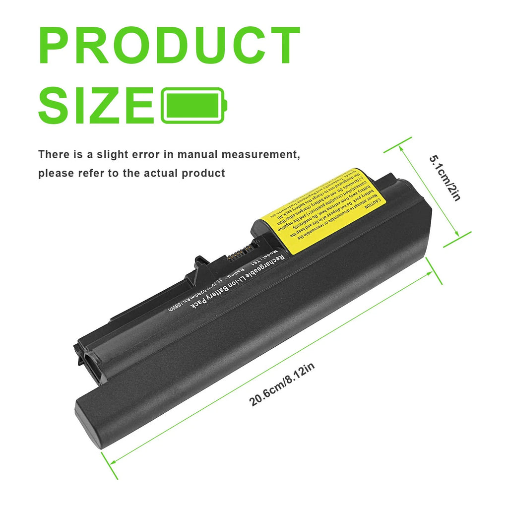 ?Battery for Lenovo ThinkPad T400 T61 R61 R400 T61P 14.1" Widescreen 5200mAh