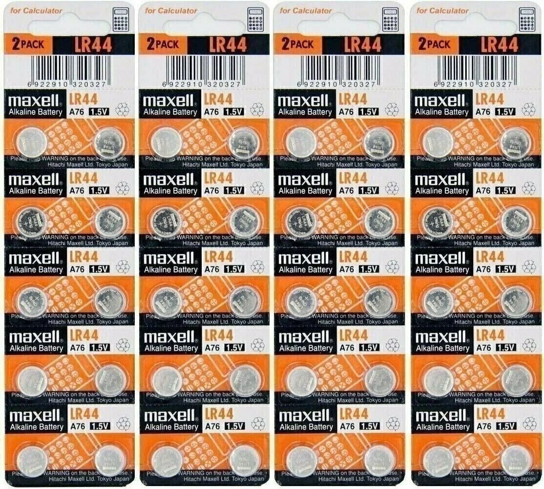 LR44 Maxell (6 piece) LR44 MAXELL A76 L1154 AG13 357 New Alkaline Battery