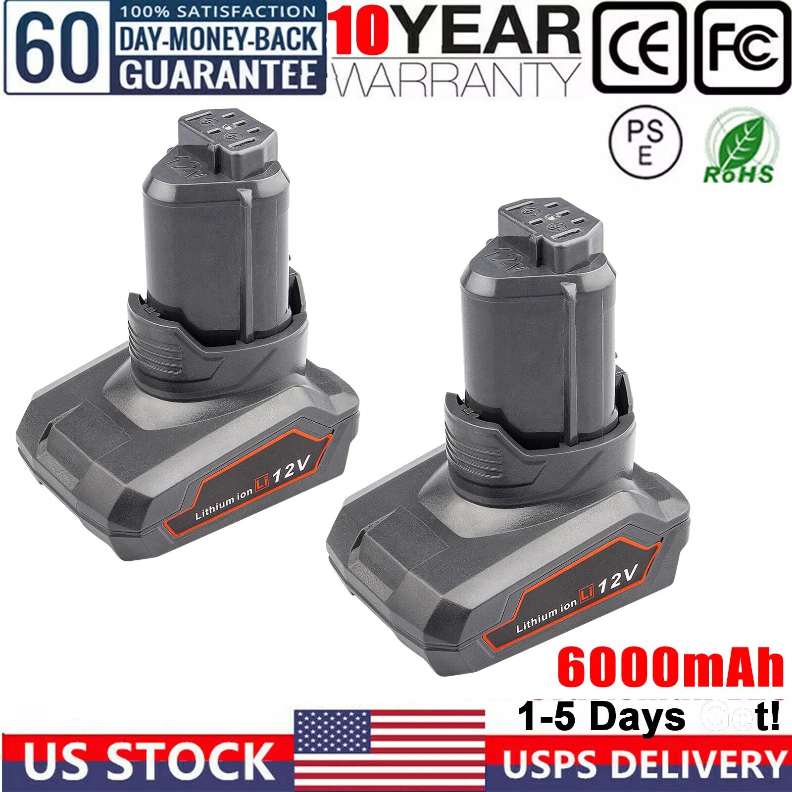 12V 6.0AH Li-ion Battery For Ridgid L1240 R82049 R82048 R82007 R82009 AC82049