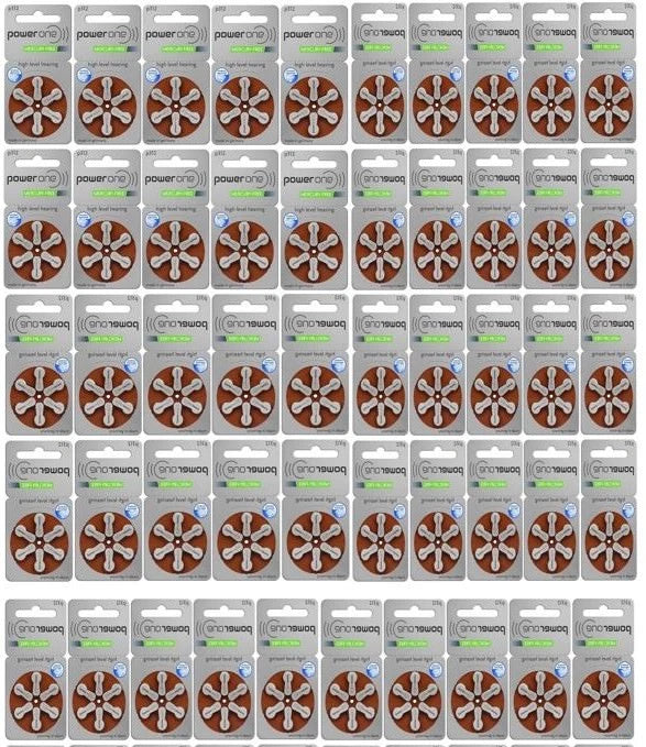 Powerone Hearing Aid 312 Genuine Batteries German Made,Multiple (30-300) EX-2029