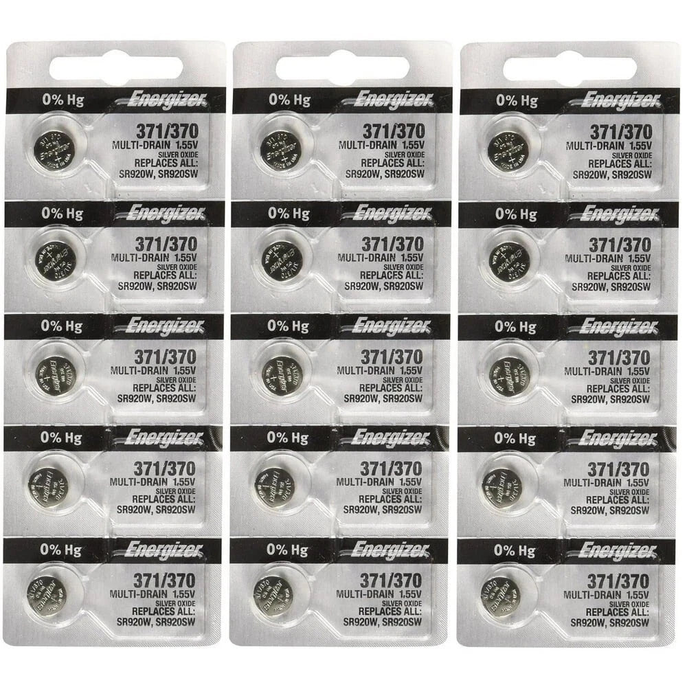 15 Energizer 371/ 370 SR920/W/SW Silver Oxide Watch Battery**