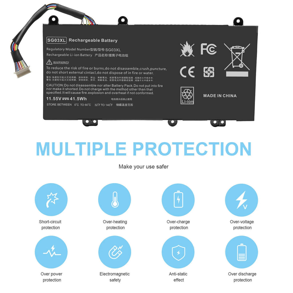 SG03XL Battery For HP Envy M7-U 17-U 17T-U M7-U009DX HSTNN-LB7F 849315-850 41.5W