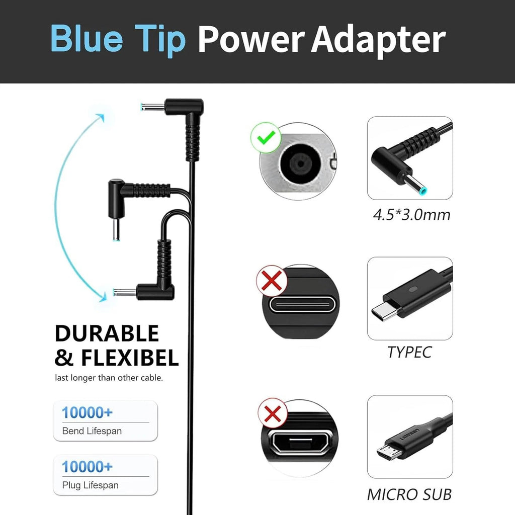 45W AC Adapter Charger For HP Pavilion x360 14 14M Convertible Laptop Power Cord