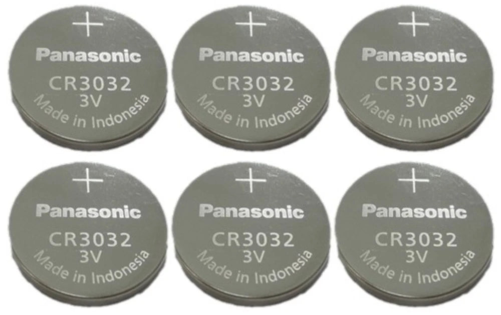 6 Panasonic CR3032 CR 3032 3V Lithium Batteries